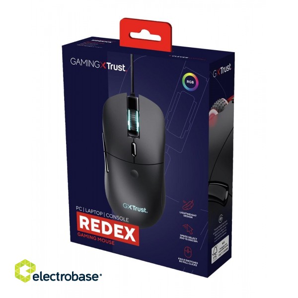 Trust GXT 981 Redex mouse Right-hand USB Type-A Optical 10000 DPI image 5