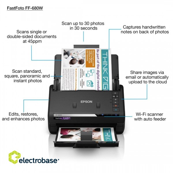 Epson FastFoto FF-680W Sheet-fed scanner 600 x 600 DPI A4 Black image 4