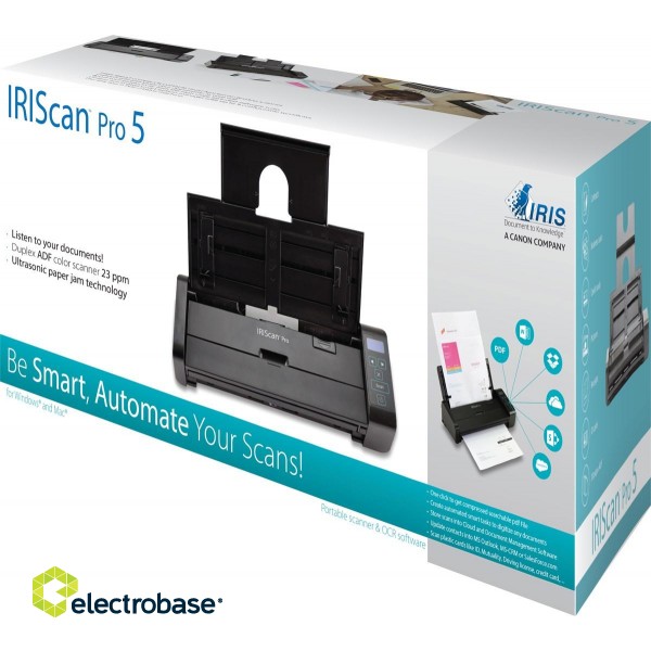 I.R.I.S. IRIScan Pro 5 ADF scanner 600 x 600 DPI A4 Black фото 4