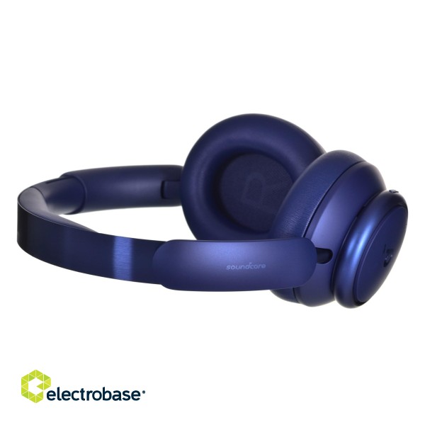 Anker Space Q45 Headphones Wired & Wireless Head-band Calls/Music USB Type-C Bluetooth Blue paveikslėlis 5