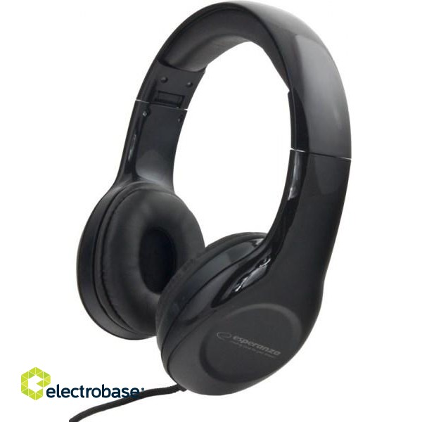 Esperanza EH138K headphones/headset Head-band Black paveikslėlis 1