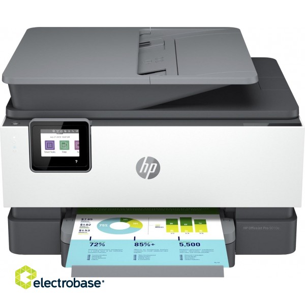 HP OfficeJet Pro HP 9010e All-in-One Printer, Color, Printer for Small office, Print, copy, scan, fax, HP+; HP Instant Ink eligible; Automatic document feeder; Two-sided printing paveikslėlis 2