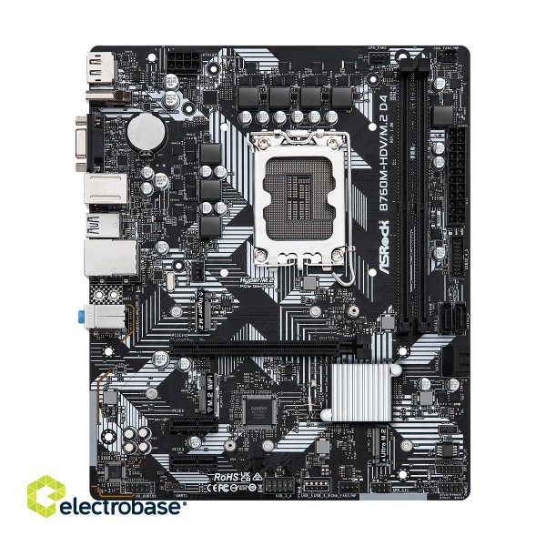 Asrock B760M-HDV/M.2 D4 Intel B760 LGA 1700 micro ATX paveikslėlis 3