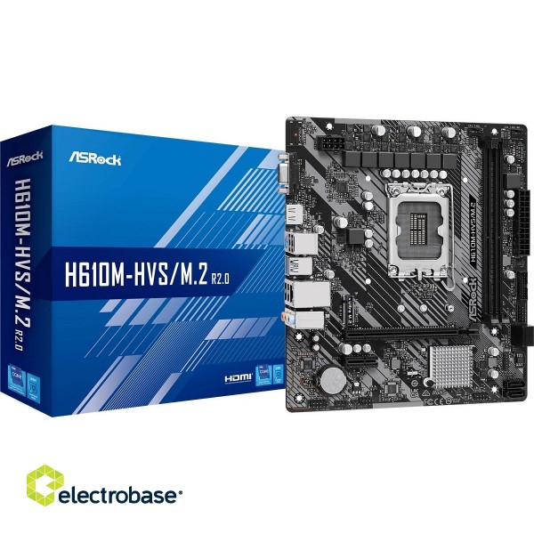 Asrock H610M-HVS/M.2 R2.0 Intel H610 LGA 1700 micro ATX image 1
