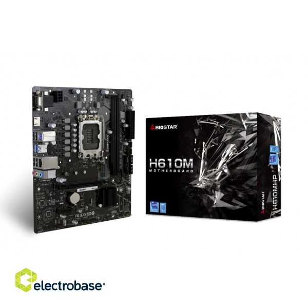 Biostar H610MHP motherboard Intel H610 LGA 1700 micro ATX paveikslėlis 1