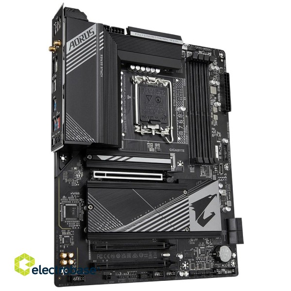 Gigabyte B760 AORUS ELITE AX Motherboard - Supports Intel Core 14th Gen CPUs, 12+1+1 Phases VRM, up to 7800MHz DDR5 (OC), 1xPCIe 4.0 + 2xPCIe 3.0 M.2, Wi-Fi 6E, 2.5GbE LAN, USB 3.2 Gen 2 image 3