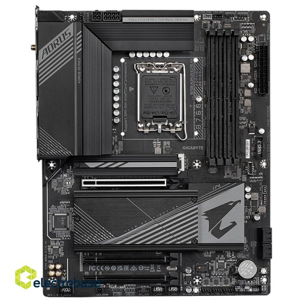 Gigabyte B760 AORUS ELITE AX Motherboard - Supports Intel Core 14th Gen CPUs, 12+1+1 Phases VRM, up to 7800MHz DDR5 (OC), 1xPCIe 4.0 + 2xPCIe 3.0 M.2, Wi-Fi 6E, 2.5GbE LAN, USB 3.2 Gen 2 image 5