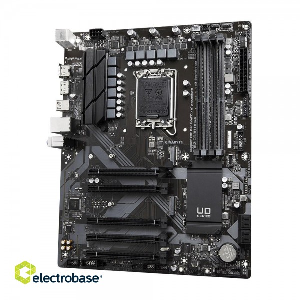 Gigabyte B760 DS3H DDR4 Motherboard - Supports Intel Core 14th CPUs, 18+2+1 Phases Digital VRM, up to 5333MHz DDR4 (OC), 2xPCIe 4.0 M.2, GbE LAN, USB 3.2 Gen 2 paveikslėlis 2