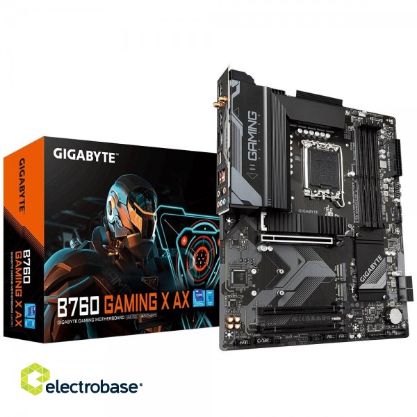 Gigabyte B760 GAMING X AX Motherboard - Supports Intel Core 14th Gen CPUs, 8+1+1 Phases Digital VRM, up to 7600MHz DDR5 (OC), 3xPCIe 4.0 M.2, Wi-Fi 6E, 2.5GbE LAN, USB 3.2 Gen 2 image 6