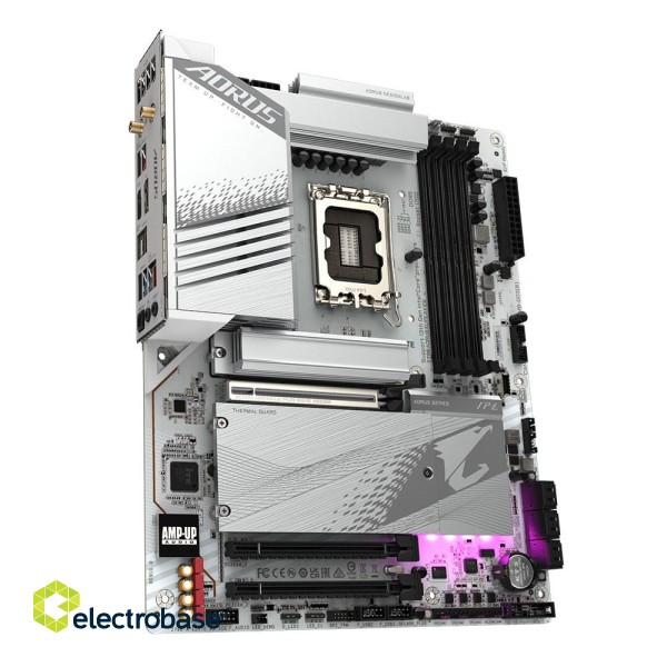 Gigabyte Z790 AORUS ELITE AX ICE Motherboard - Supports Intel Core 13th CPUs, 16+1+2 Phases Digital VRM, up to 7600MHz DDR5, 4xPCIe 4.0 M.2, Wi-Fi 6E, 2.5GbE LAN , USB 3.2 Gen 2 image 3