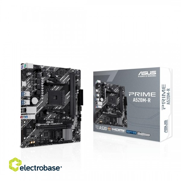 ASUS PRIME A520M-R AMD A520 Socket AM4 micro ATX paveikslėlis 1