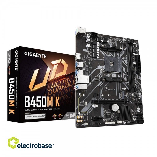 Gigabyte B450M K (rev. 1.0) AMD B450 Socket AM4 micro ATX image 1