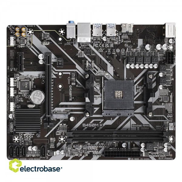 Gigabyte B450M K (rev. 1.0) AMD B450 Socket AM4 micro ATX image 5