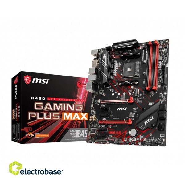 MSI B450 GAMING PLUS MAX motherboard AMD B450 Socket AM4 ATX фото 1