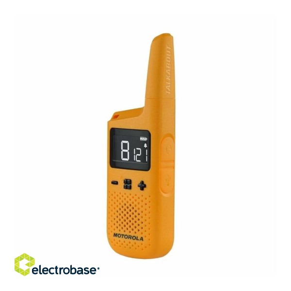 Motorola T72 walkie talkie 16 channels, yellow image 1