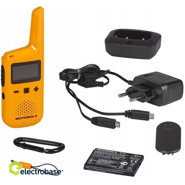 Motorola T72 walkie talkie 16 channels, yellow image 7