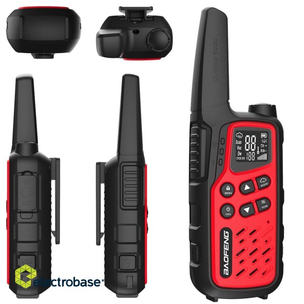 Walkie-Talkie Baofeng BF-T25E Red image 3