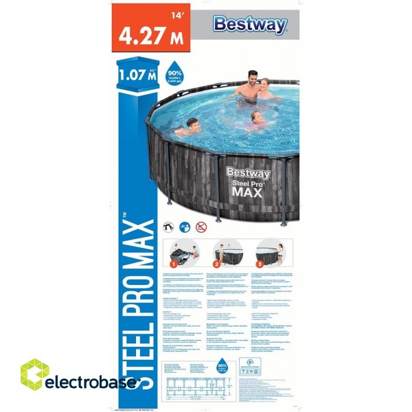Bestway Steel Pro MAX 14' x 42"/4.27m x 1.07m Pool Set image 10