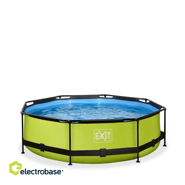 EXIT Lime pool ø300x76cm with filter pump - green Framed pool Round 4383 L image 1