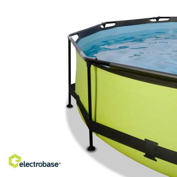 EXIT Lime pool ø360x76cm with filter pump - green Framed pool Round 6125 L фото 2