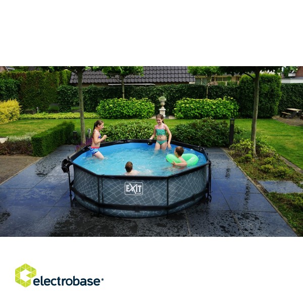 EXIT Lime pool ø300x76cm with filter pump - green Framed pool Round 4383 L image 6