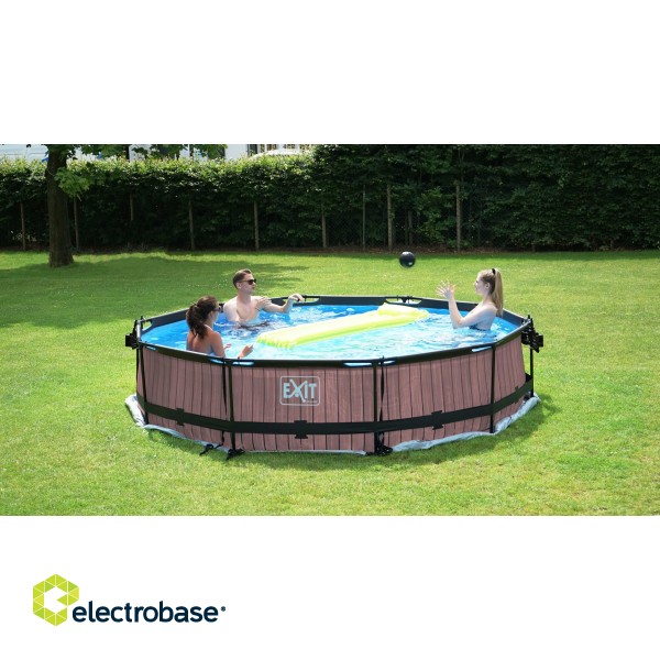 EXIT Lime pool ø360x76cm with filter pump - green Framed pool Round 6125 L фото 6
