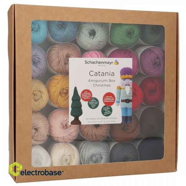 Crochet kit (25 colours) Catania Amigurumi Box Christmas DE/EN image 1
