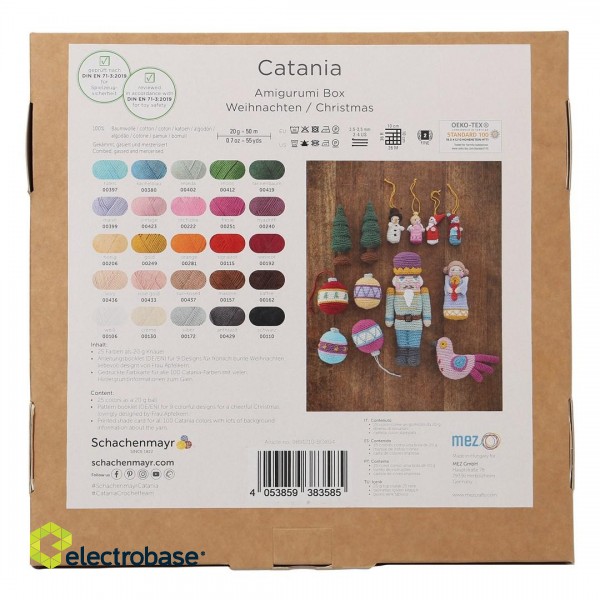 Crochet kit (25 colours) Catania Amigurumi Box Christmas DE/EN image 3