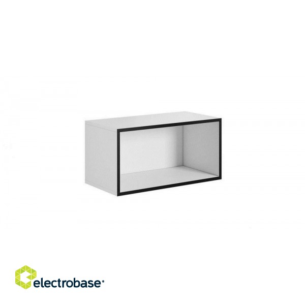 Cama open storage cabinet ROCO RO4 75/37/37 white/black фото 2