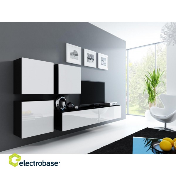Cama Square cabinet VIGO 50/50/30 black/white gloss image 2