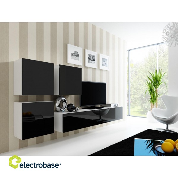 Cama Square cabinet VIGO 50/50/30 white/black gloss фото 2