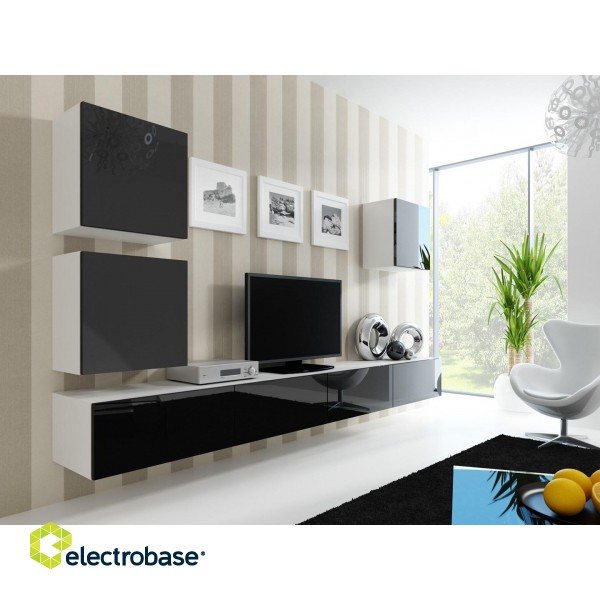 Cama Square cabinet VIGO 50/50/30 white/black gloss фото 3