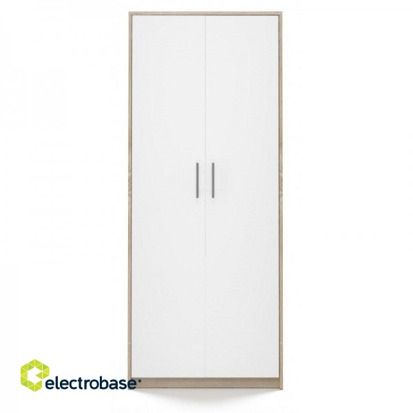 Filing cabinet OLIV 2D 74x35x180 cm, Sonoma/White paveikslėlis 4