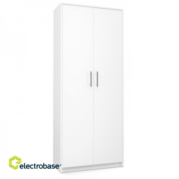 Filing cabinet OLIV 2D 74x35x180 cm, white фото 1