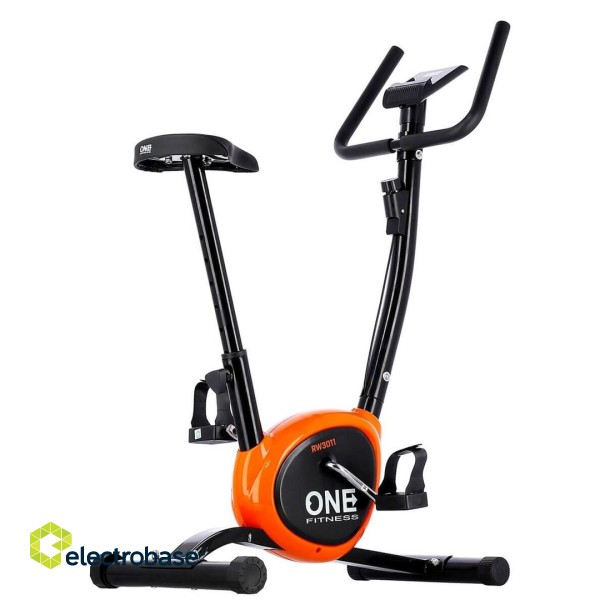 One Fitness mechanisches Fahrrad RW3011 schwarz und orange paveikslėlis 1