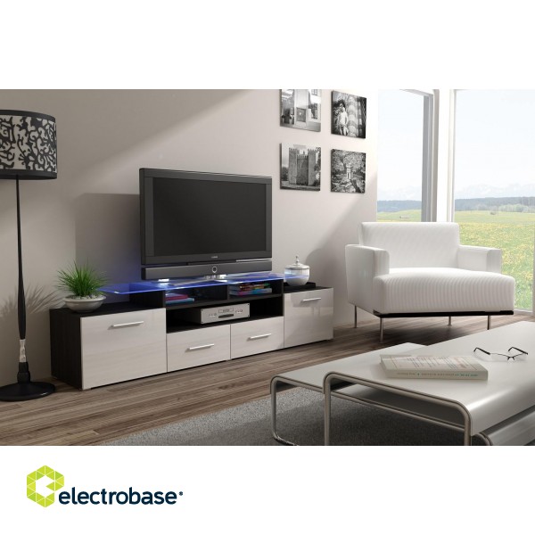 Cama TV stand EVORA 200 wenge/white gloss image 1