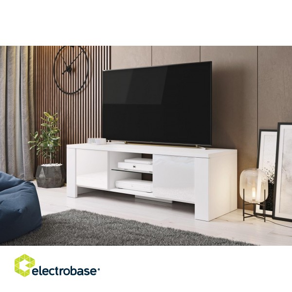 Cama TV stand WEST 42/130/42 white/white gloss фото 3