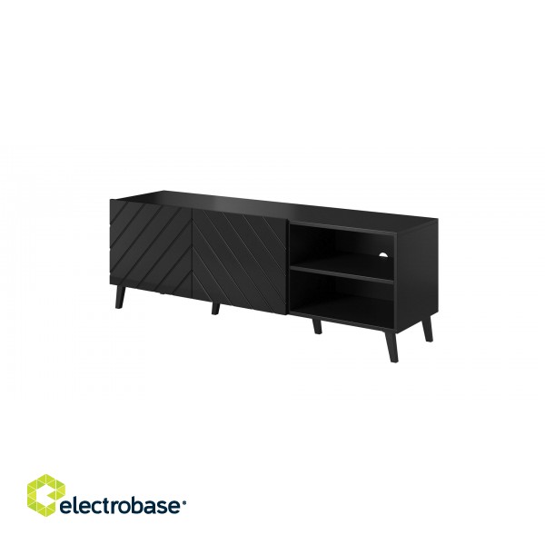 RTV cabinet ABETO 150x42x52 black glossy image 3