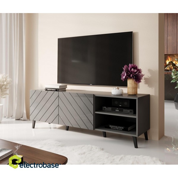 RTV cabinet ABETO 150x42x52 graphite/gloss image 7