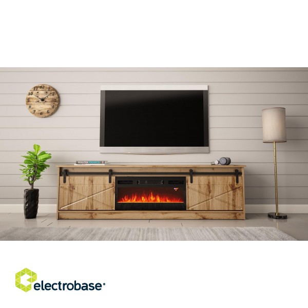 RTV GRANERO + fireplace cabinet 200x56.7x35 oak wotan image 1