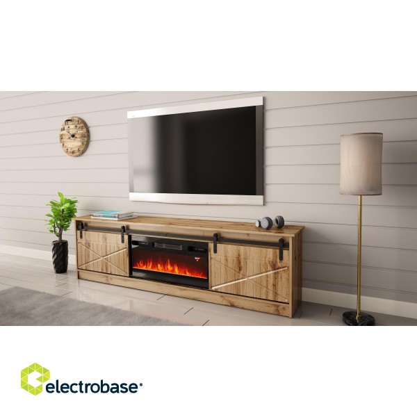 RTV GRANERO + fireplace cabinet 200x56.7x35 oak wotan image 2