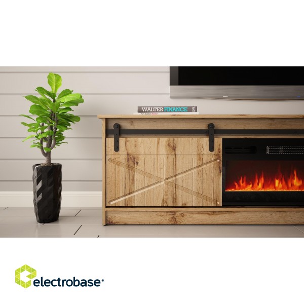 RTV GRANERO + fireplace cabinet 200x56.7x35 oak wotan image 3