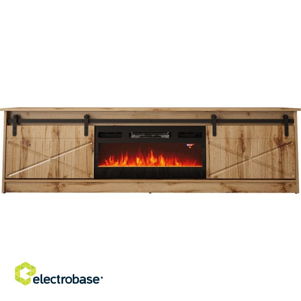 RTV GRANERO + fireplace cabinet 200x56.7x35 oak wotan image 4