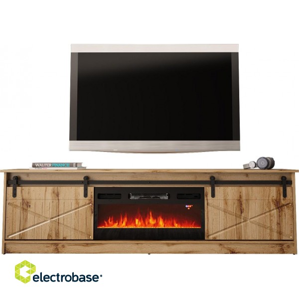 RTV GRANERO + fireplace cabinet 200x56.7x35 oak wotan image 5
