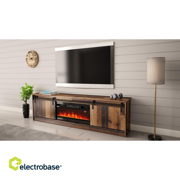 RTV GRANERO + fireplace cabinet 200x56.7x35 old wood image 4