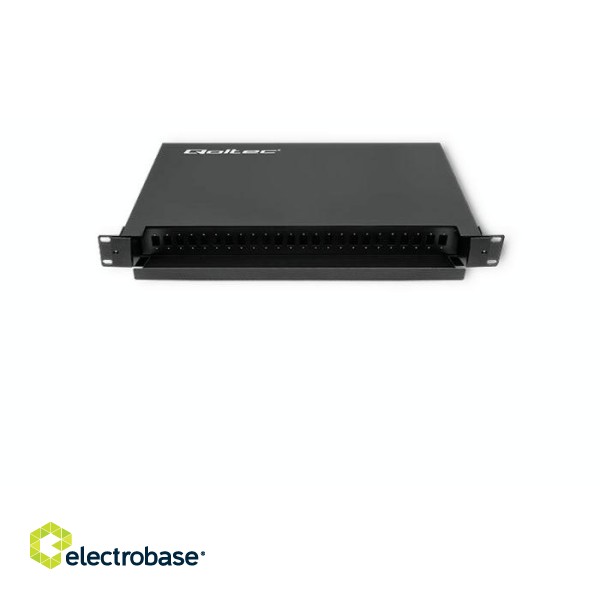Qoltec 54480 Fiber optic switch board on sliding ODF rail | 24 ports | SC / SX image 7