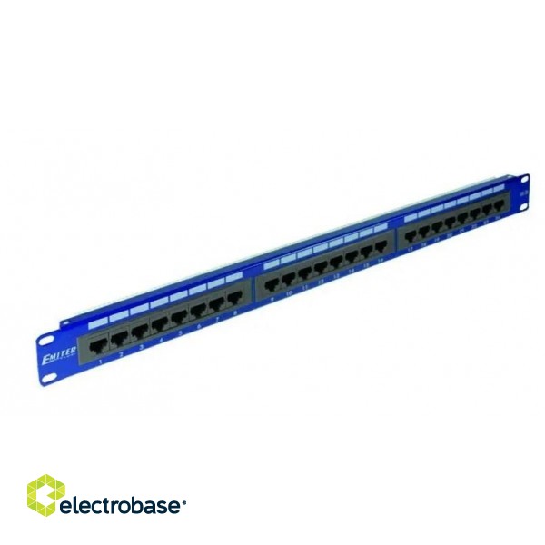 EMITERNET PANEL 19", 24XRJ45 UTP CAT.5E (1U) BLUE DCN/PPFA652K248C5E