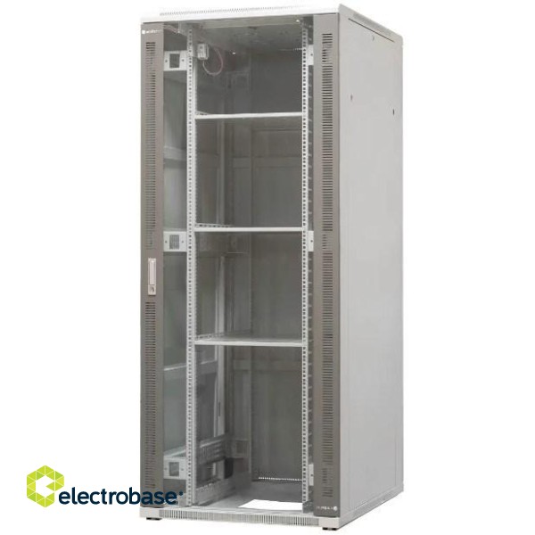 EMITERNET Free-standing frame cabinet EmiterNet Top, 42U, front door sheet metal/glass, 800x1000x1980mm (width/depth/height) EM/SH05D-8042 paveikslėlis 2