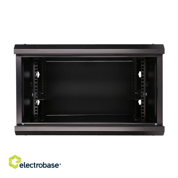Extralink Rackmount cabinet 6U 600x600 Black wall mounted image 3