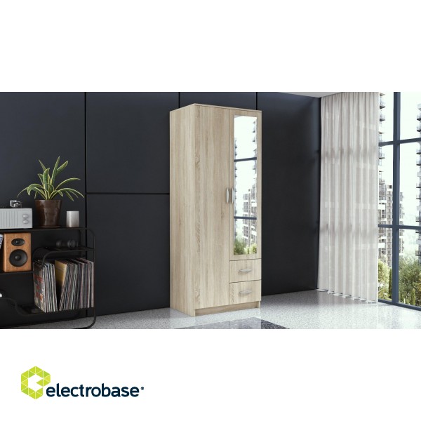 Topeshop ROMANA 80 SON L bedroom wardrobe/closet 5 shelves 2 door(s) Oak фото 4